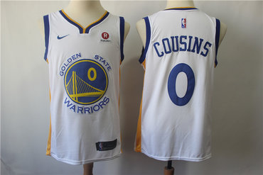 Men's Nike Golden StateWarriors #0 DeMarcus Cousins White Nike Swingman Jersey