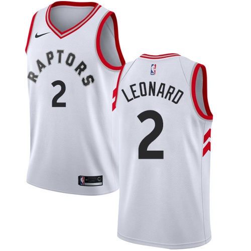 Youth Toronto Raptors #2 Kawhi Leonard White NBA Swingman Association Edition Jersey