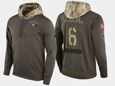 Nike Colorado Avalanche 6 Erik Johnson Olive Salute To Service Pullover Hoodie