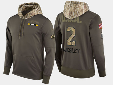 Nike Carolina Hurricanes 2 Glen Wesley Retired Olive Salute To Service Pullover Hoodie