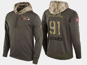 Nike New York Islanders 91 John Tavares Olive Salute To Service Pullover Hoodie