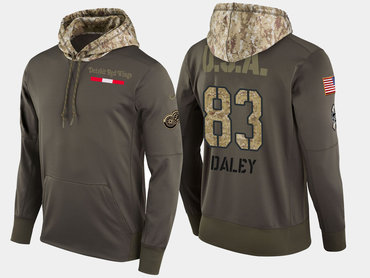 Nike Detroit Red Wings 83 Trevor Daley Olive Salute To Service Pullover Hoodie