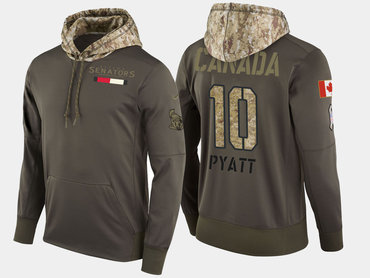 Nike Ottawa Senators 10 Tom Pyatt Olive Salute To Service Pullover Hoodie