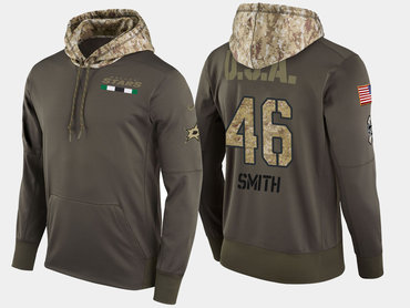 Nike Dallas Stars 46 Gemel Smith Olive Salute To Service Pullover Hoodie