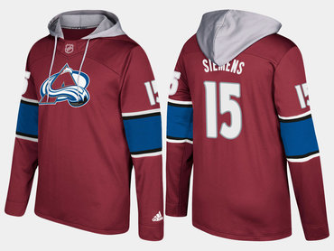 Adidas Colorado Avalanche 15 Duncan Siemens Name And Number Burgundy Hoodie