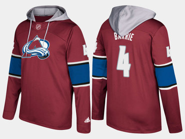 Adidas Colorado Avalanche 4 Tyson Barrie Name And Number Burgundy Hoodie