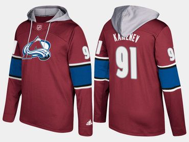 Adidas Colorado Avalanche 91 Vladislav Kamenev Name And Number Burgundy Hoodie