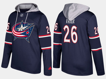 Adidas Columbus Blue Jackets 26 Thomas Vanek Name And Number Navy Hoodie