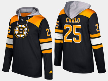 Adidas Boston Bruins 25 Brandon Carlo Name And Number Black Hoodie