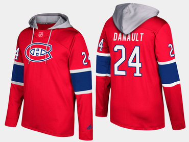 Adidas Montreal Canadiens 24 Phillip Danault Name And Number Red Hoodie