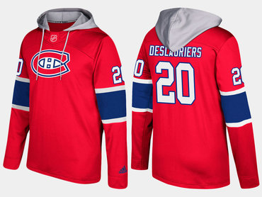 Adidas Montreal Canadiens 20 Nicolas Deslauriers Name And Number Red Hoodie