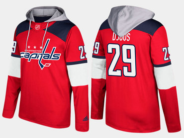 Adidas Washington Capitals 29 Christian Djoos Name And Number Red Hoodie