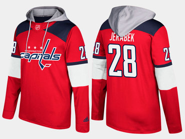 Adidas Washington Capitals 28 Jakub Jerabek Name And Number Red Hoodie