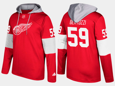 Adidas Detroit Red Wings 59 Tyler Bertuzzi Name And Number Red Hoodie