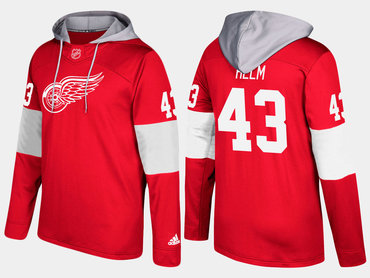 Adidas Detroit Red Wings 43 Darren Helm Name And Number Red Hoodie