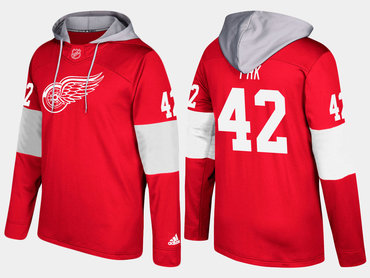 Adidas Detroit Red Wings 42 Martin Frk Name And Number Red Hoodie