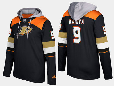 Adidas Anaheim Ducks 9 Paul Kariya Retired Black Name And Number Hoodie