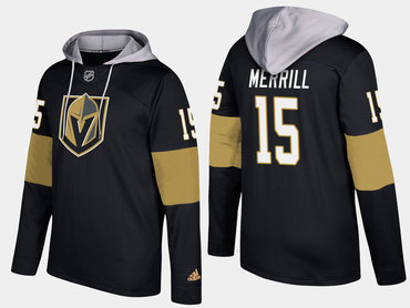 Adidas Vegas Golden Knights 15 Jon Merrill Name And Number Black Hoodie