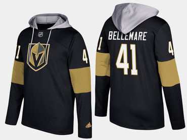 Adidas Vegas Golden Knights 41 Pierre Edouard Bellemare Name And Number Black Hoodie