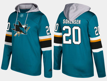 Adidas San Jose Sharks 20 Marcus Sorensen Name And Number Teal Hoodie