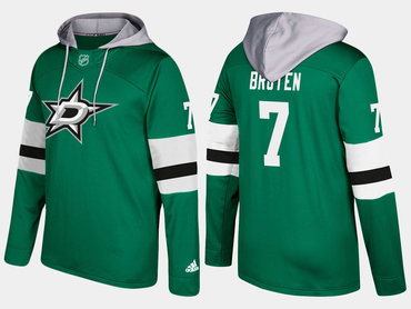 Adidas Dallas Stars 7 Neal Broten Retired Green Name And Number Hoodie