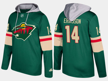 Adidas Minnesota Wild 14 Joel Eriksson Ek Name And Number Green Hoodie