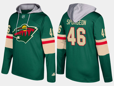 Adidas Minnesota Wild 46 Jared Spurgeon Name And Number Green Hoodie