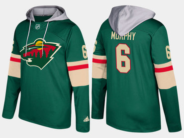 Adidas Minnesota Wild 6 Ryan Murphy Name And Number Green Hoodie