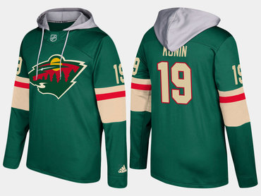 Adidas Minnesota Wild 19 Luke Kunin Name And Number Green Hoodie