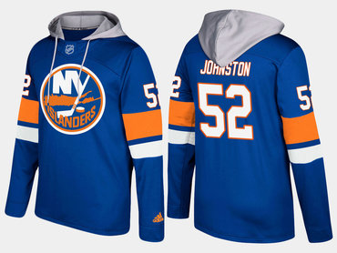 Adidas New York Islanders 52 Ross Johnston Name And Number Blue Hoodie