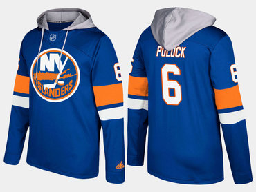 Adidas New York Islanders 6 Ryan Pulock Name And Number Blue Hoodie