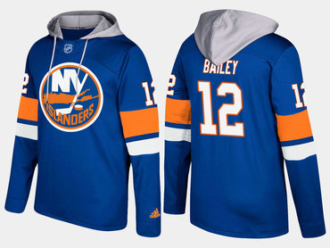 Adidas New York Islanders 12 Josh Bailey Name And Number Blue Hoodie