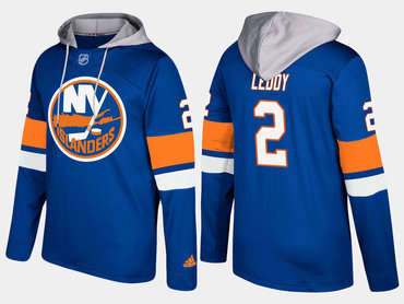 Adidas New York Islanders 2 Nick Leddy Name And Number Blue Hoodie