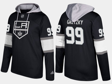 Adidas Los Angeles Kings 99 Wayne Gretzky Retired Black Name And Number Hoodie