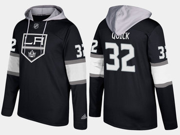 Adidas Los Angeles Kings 32 Jonathan Quick Name And Number Black Hoodie