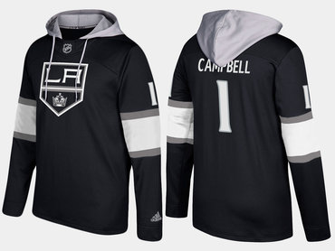 Adidas Los Angeles Kings 1 Jack Campbell Name And Number Black Hoodie