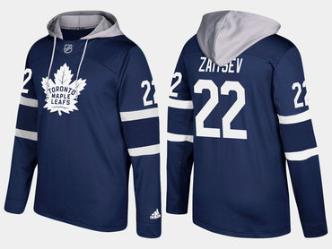 Adidas Toronto Maple Leafs 22 Nikita Zaitsev Name And Number Royal Hoodie