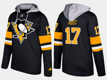 Adidas Pittsburgh Penguins 17 Bryan Rust Name And Number Black Hoodie