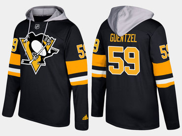 Adidas Pittsburgh Penguins 59 Jake Guentzel Name And Number Black Hoodie