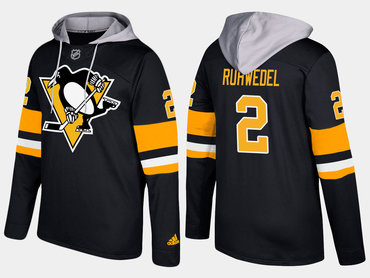 Adidas Pittsburgh Penguins 2 Chad Ruhwedel Name And Number Black Hoodie