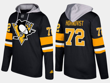 Adidas Pittsburgh Penguins 72 Patric Hornqvist Name And Number Black Hoodie