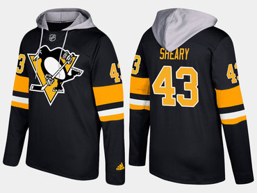 Adidas Pittsburgh Penguins 43 Conor Sheary Name And Number Black Hoodie