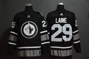 Men's Winnipeg Jets 29 Patrik Laine Black 2019 NHL All-Star Adidas Jersey