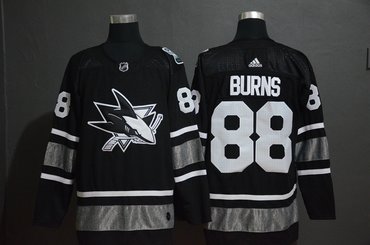 Men's San Jose Sharks 88 Brent Burns Black 2019 NHL All-Star Game Adidas Jersey