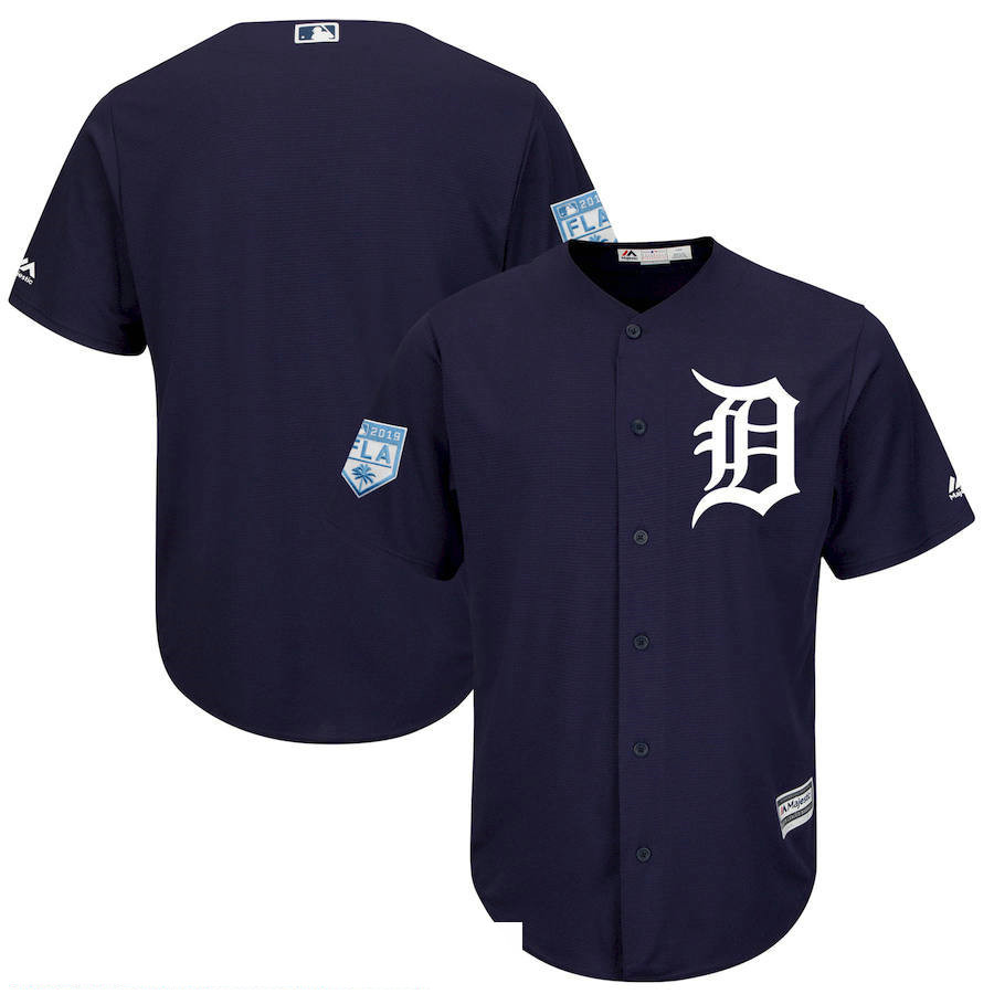 Men's Detroit Tigers Navy 2019 Spring Training Cool Base Jersey