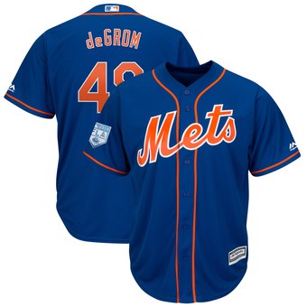 Men's New York Mets 48 Jacob deGrom Majestic Royal 2019 Spring Training Cool Base Player Jersey