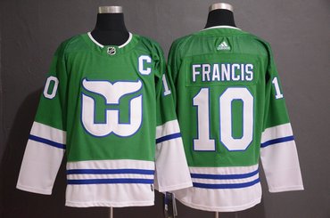 Men's Hartford Whalers #10 Ron Francis Green Adidas Jersey