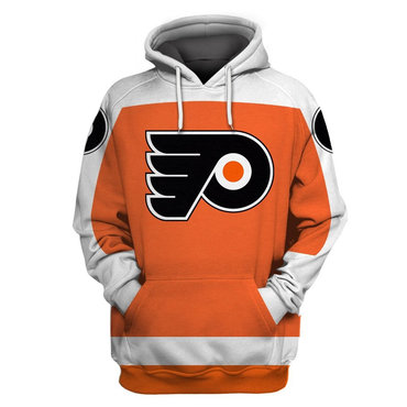 Men's Philadelphia Flyers Orange All Stitched Hooded Sweatshirt