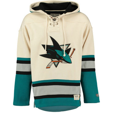 Sharks Cream Men's Customized All Stitched Sweatshirt