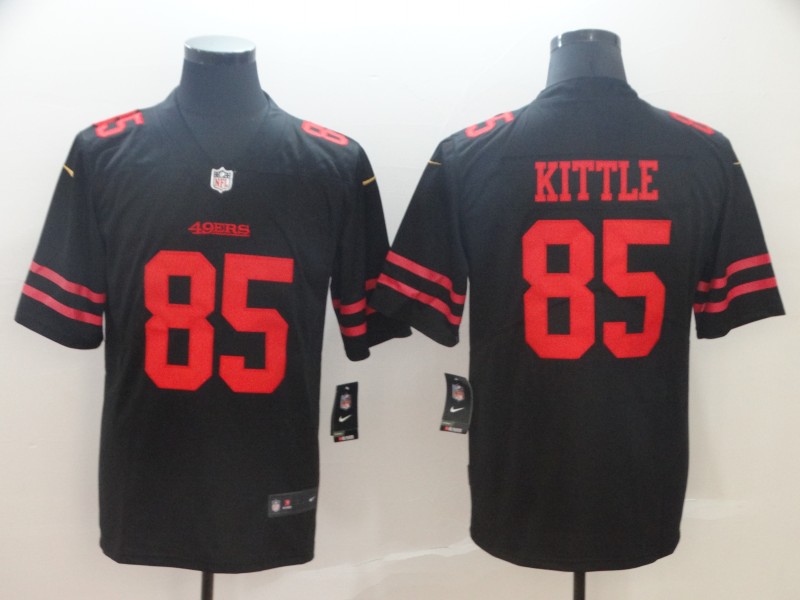 Nike San Francisco 49ers 85 George Kittle Black Vapor Untouchable Limited Jersey